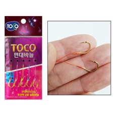 토코 편대바늘 2중 눌린바늘 민물바늘, 10개입, 1개