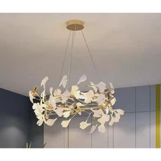 【華燈惠】吊燈輕奢風吊燈 銀杏葉吊燈 高級北歐花瓣吊燈 藝術設計款 客廳主燈/餐廳燈具推薦 熱銷時尚裝潢必備, 60公分塑瓷銀杏葉