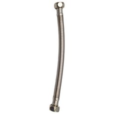 新多多小舖 6分管6分頭鋼絲軟管 1尺 鋼絲線 304不鏽鋼 內管PVC 六分螺牙內徑2.4公分 管長度30公分, 1條