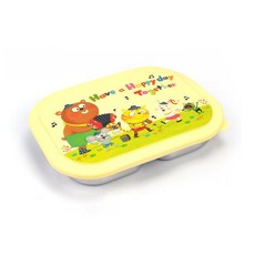 [유다름] 어린이집단체급식판 가정용식판 유아용식판 스텐 급식 식판 밀폐 식판 뚜껑