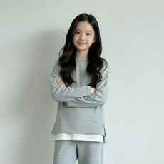 핑크비 히피긴팔티 주니어 초등학생 중학생 긴팔 티셔츠 13~21호