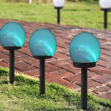 Jdt LED 태양광 잔디정원등 3개입 RGB컬러 H-15, 단품