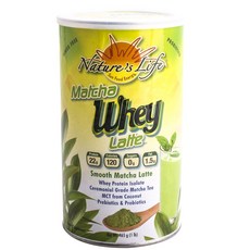 Nature's Life 乳清拿鐵蛋白補充劑抹茶, 1個, 465克