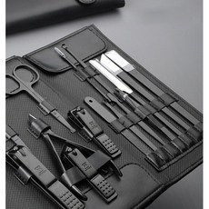 독일 손톱깎이 세트 발톱 깍기 페디 관리 프리미엄, 15피스 (+3190원), 15개, 레드 블랙