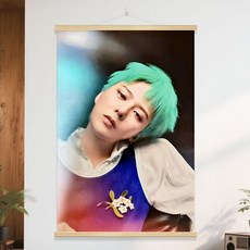 G-DRAGON單曲專輯掛畫，高品質材質色彩鮮明，輕鬆打造時尚藝廊, 寬20cm*寬30cm, 原木畫軸+高清油畫布【贈送無痕釘】權志龍5