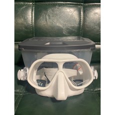 SCUBAPRO 自潛雙面鏡 STEEL COMP 自由潛水 - 雙鏡片低容積設計，舒適耐用，水下視野廣闊, 白色面鏡