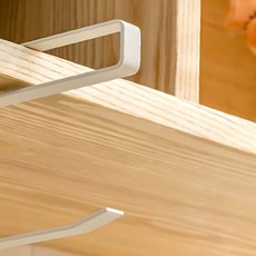 공간활용 무타공키친타올걸이 주방키친타올거치대 무타공키친타올거치대 싱크대키친타올거치대, 화이트