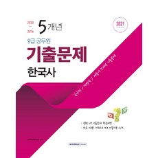 SEOWONGAK 韓國史5年歷屆試題(9級公務員)(2021)：國家職/地方職/首爾市5年歷屆試題