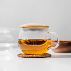 카빈스 차 거름망 머그컵 티메이커 인퓨저 차망 다기잔 찻잔 300ml, 1세트, 투명 1세트, 투명