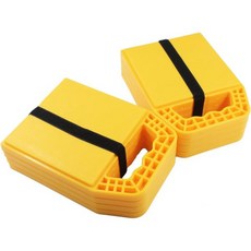 8개 세트 RV 안정화 잭 패드 내구성 높은 레벨링 블록 휴대용 손잡이 캠퍼 및 여행용 트레일러용 침하 방지용 노란색, 8개 세트 RV 안정화 잭 패드 내구성 높은 레벨링 블