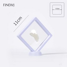 3D 플로팅 액자 주얼리 디스플레이 섀도우 박스 스탠드 랙 코인 링 펜던트 홀더 보호 보석 스톤 프레젠