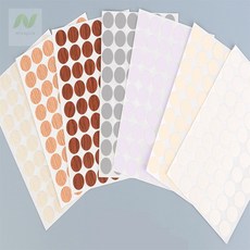 미나픽 원형 못자국 가리기 스티커 54P 나사스티커, 나무무늬 - 연한갈색(109)