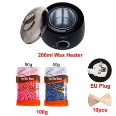 파라핀 왁스 워머기 제모 용 히터 워머 기계 디핑 제모기 냄비 및 우드 스틱 키트, 1개, 5) 035-B-EU-100g