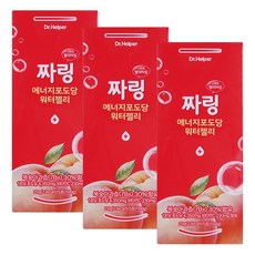 짜링 에너지 포도당 워터젤리 복숭아맛 5입 3세트 + 프리젤캔디 1개