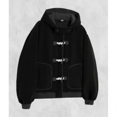 트릴리온 유니 플리스 더플 후드 코트 자켓 [블랙] 276693