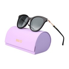 ANNA SUI AS1144 001 女式超大號圓形牛角框太陽鏡