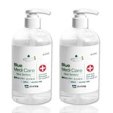 블루메디케어 핸드 세니타이저 손세정제 손소독제 겔타입, 2개, 500ml