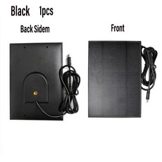 방수 태양광 패널 휴대폰 충전 카메라 확장 야외 초인종 모니터, Black
