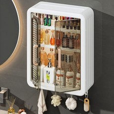 심플디자인 조립간편 실용성 가성비좋은 욕실정리 무타공 상부장