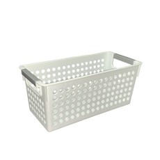 다용도 수납 손잡이 바스켓 미니 바구니 3개, 화이트