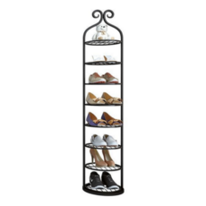 미샤리빙 현관 신발정리대 실내화 거치대 신발장, 8단 블랙, 1개