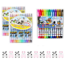 동아 빼꼼 12색 색연필 2p + 사인펜 + 메모스티커 팬더 5p + 토끼 5p, 4세트