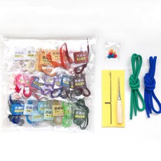 매듭공예 입문 초보자 KIT 매듭입문 매듭팔찌 전통매듭 팔찌만들기 잠자리매듭 초보 기초 교육봉사 문화센터 공예강사, 혼합색상