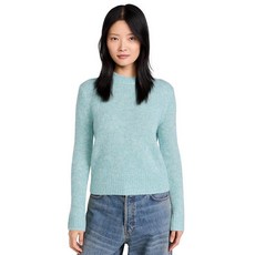 Vince 여성용 멀티컬러 말 크루넥 풀오버 Wave Gem Marl 라지
