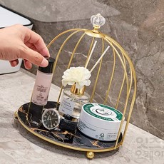 골드케이지 2단 화장품 진열대(블랙) 화장품트레이, 1개