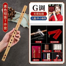 迷你短笛無膜孔橫笛學生入門竹笛初學者兒童成人樂器女隨身小笛子VPO7, 升級G調無膜彩笛 (免費送豪華配件), 1個