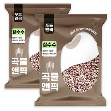 곡물앤픽 수입 찰수수 맛있는 햇수수 붉은 찰 수수 쌀, 2kg, 2개