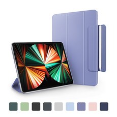 GVH 아이패드 2020 4세대 12.9인치 프로 마그네틱 스마트커버 케이스 애플펜슬수납 홀더, 네이비