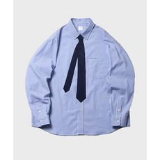 (국내배송정품) TLEYOUNG [넥타이 SET] 올데이 마린 스트라이프 셔츠 Light Blue 25S/S 116689