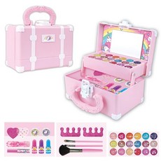 ANYOU 소꿉놀이 공주 여아 화장품 립 블러셔 케이스 매니큐어 장난감, 흰색, 1개