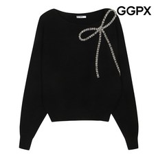 GGPX 지지피엑스 큐빅 빅 리본 포인트 니트 GOBKP020F