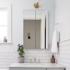 누드거울수납장 욕실장 400 500 600, 강화플라스틱 욕실장