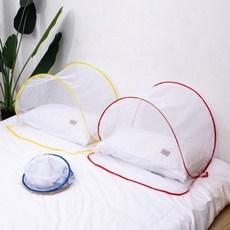 휴대용 미니 원터치 모기장 싱글 침대용 방충망, 블루