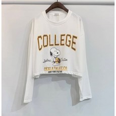 史努比大學T 運動風短版長袖衫