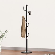 KATOOL 선인장 스탠드 모던 고정식 스틸 스탠드 옷걸이 행거, 28.5, 블랙색