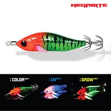 메가바이트 메가탄 70 케이무라 야광 쭈꾸미 갑오징어 에기, 1개, 10g, 03. 수박