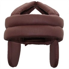 어르신 경량 머리 보호용 안전모 통기성 캡, 커피색 귀 보호 스타일