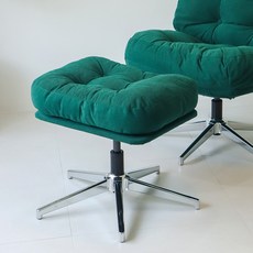 상도가구 르뮤즈 스툴 의자 1인용 풋스툴 발받침, 1개, 딥그린