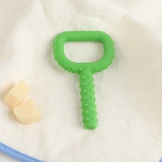 DFMEI 兒童啃咬玩具PD字型咀嚼棒寶寶磨牙棒咬膠硅膠嬰兒牙膠, 1個, 如圖, D字-綠色