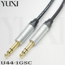 彩色線 鍍鉻頭 6.35 TS 6.3mm TRS 公對公 錄音 對錄線 效果器 平衡式導線 6.5mm導線, 1個, 黑色線材,1米 含雙頭