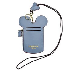 BUUFAN 세련되고 귀여운 여행용 PU 가죽 학생 ID 카드 홀더 랜야드 넥 파우치 백 동전 지갑 여성 어린이 청소년 여아용 (핑크) 239803