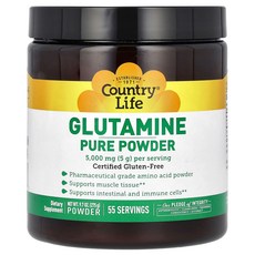 컨트리라이프 글루타민 퓨어 파우더 5000mg 275g(9.7oz), 6개, 275g