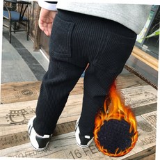 韓版秋冬男女寶寶打底褲長褲純棉竪條彈力褲兒童居家褲