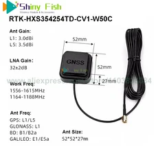 4성급 전체 주파수 GNSS RTK W50C + BD 세라믹 외부 자동차 포지셔닝 안테나 SMA L1 L2/L5, 09 2M SMA W50C 2