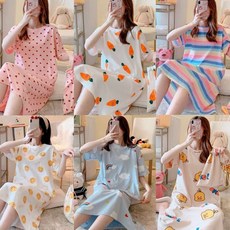 MN 여름 롱 원피스 잠옷 임산부 홈웨어 여자여름잠옷