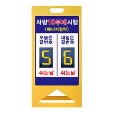 A자요일제간판 차량5부제 10부제표지판, 10부제(모듈2개), 1개